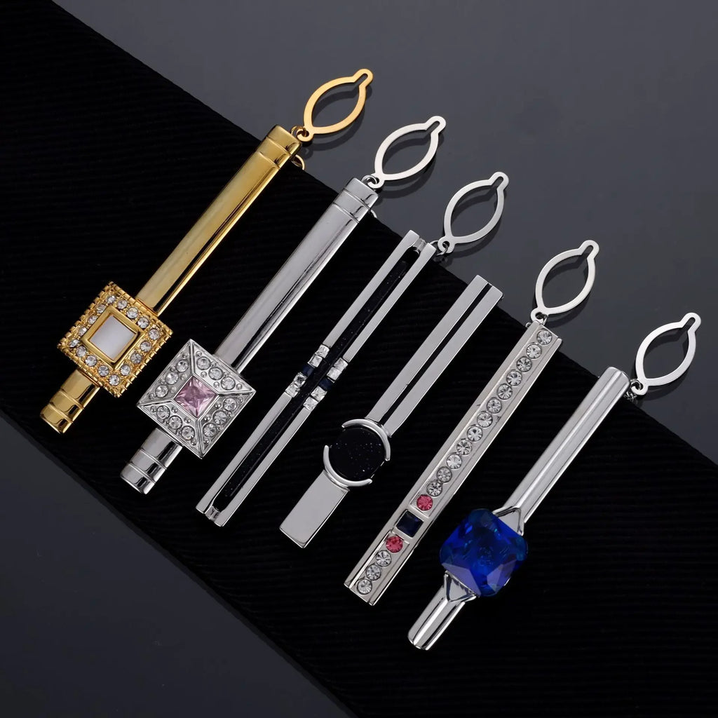 Men's Luxury Crystal Tie Clip Fashionable Tuxedo Tie Buckle Pin Zirconia Lapel Brooch Stylish Accessory for Men And Women