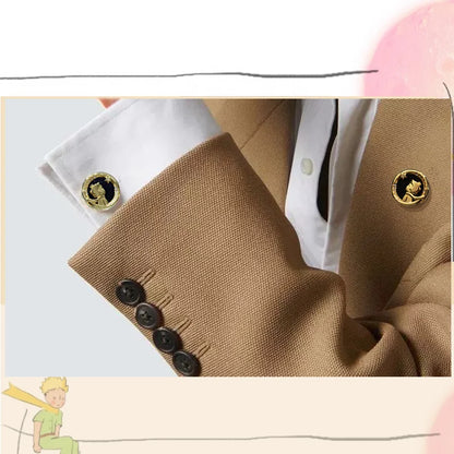 Anime New Product LaunchPrince Cufflinks Tie Clips Men's Light Luxury Customization High end French Shirt Cufflinks  Couple Gift